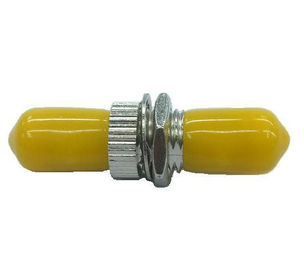 ST / UPC Multimode Simplex Fiber Optic Adapter With Yellow Hat
