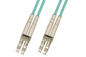 LC OM3 duplex aqua color 2.0mm fiber optic patch cords with Low insertin loss
