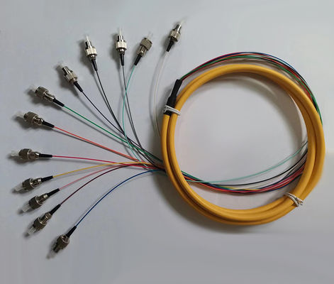 OM1 OM2 APC PC Connector 12 Bundle Fiber Optic Pigtail