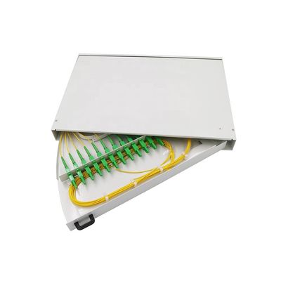 Rotary Fiber Optic 24 Port SC APC Rack Mount Patch Panels