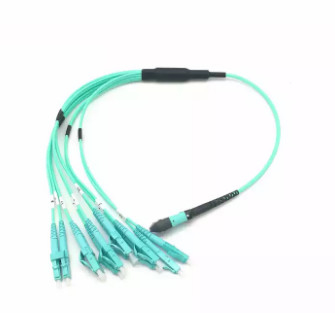 OM3 MPO - σκοινί 3.0mm μπαλωμάτων οπτικών ινών LC πυρήνας 12