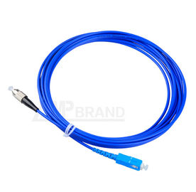 PVC Armored Fiber Optic Jumper SC-FC Singlemode G657A1 9/125 Simplex Blue Cable