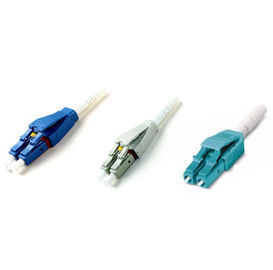 LC SM/MM/OM3 Duplex Uniboot Fiber Optics Connector Aqua , Beige Or Blue Color