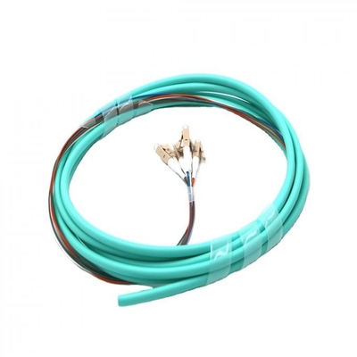 6 Core 50/125um OM3 UPC LC Fiber Optic Pigtail Single Mode