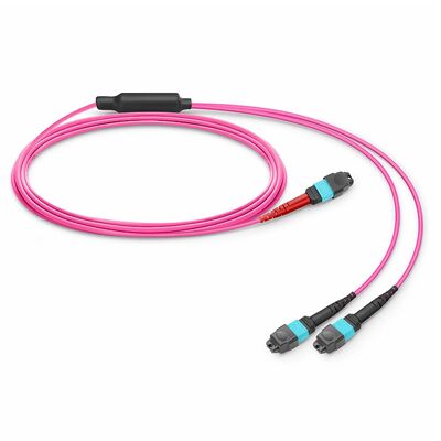 MTP Breakout Cable with OM4 Fiber and OFNP Fire Safety-Rated Jacket Featuring 0.35dB Low IL