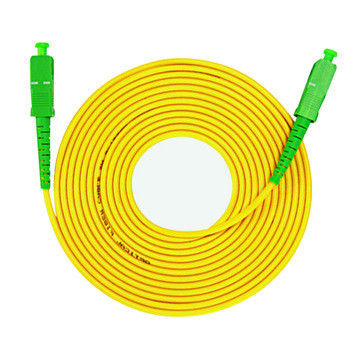 APC Sc σκοινί 3.0mm μπαλωμάτων οπτικών ινών καλώδιο αλτών οπτικών ινών PVC/Yellow SM